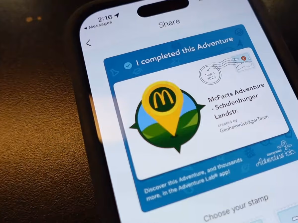 Geschafft: das Abzeichen für die McFacts-Runde in der Adventure-Lab-App